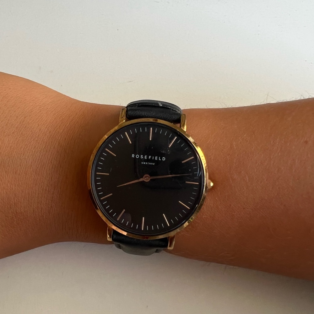 Rosefield Watch (Nordstrom) Black & Gold